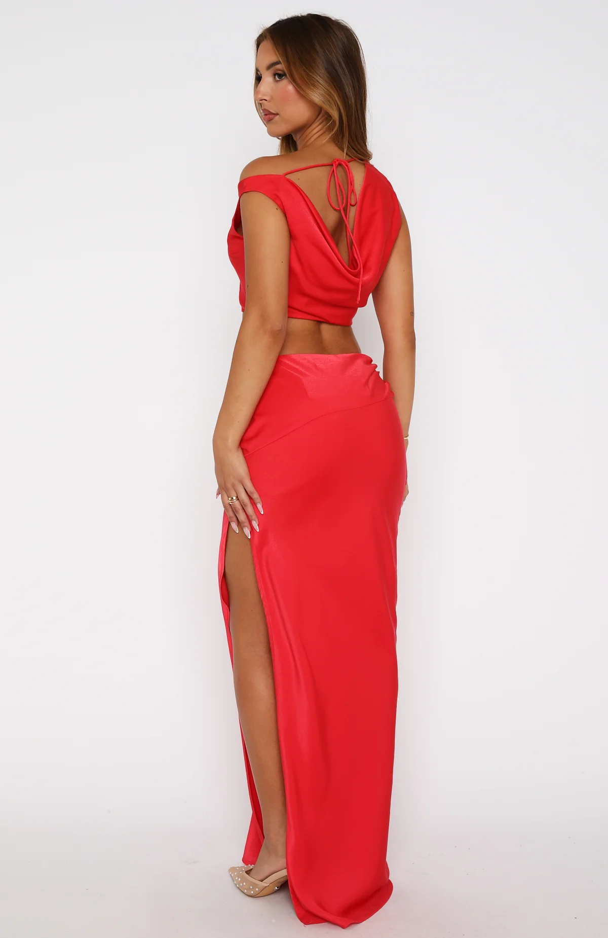 From Me To You Maxi Skirt Red - Image 4
