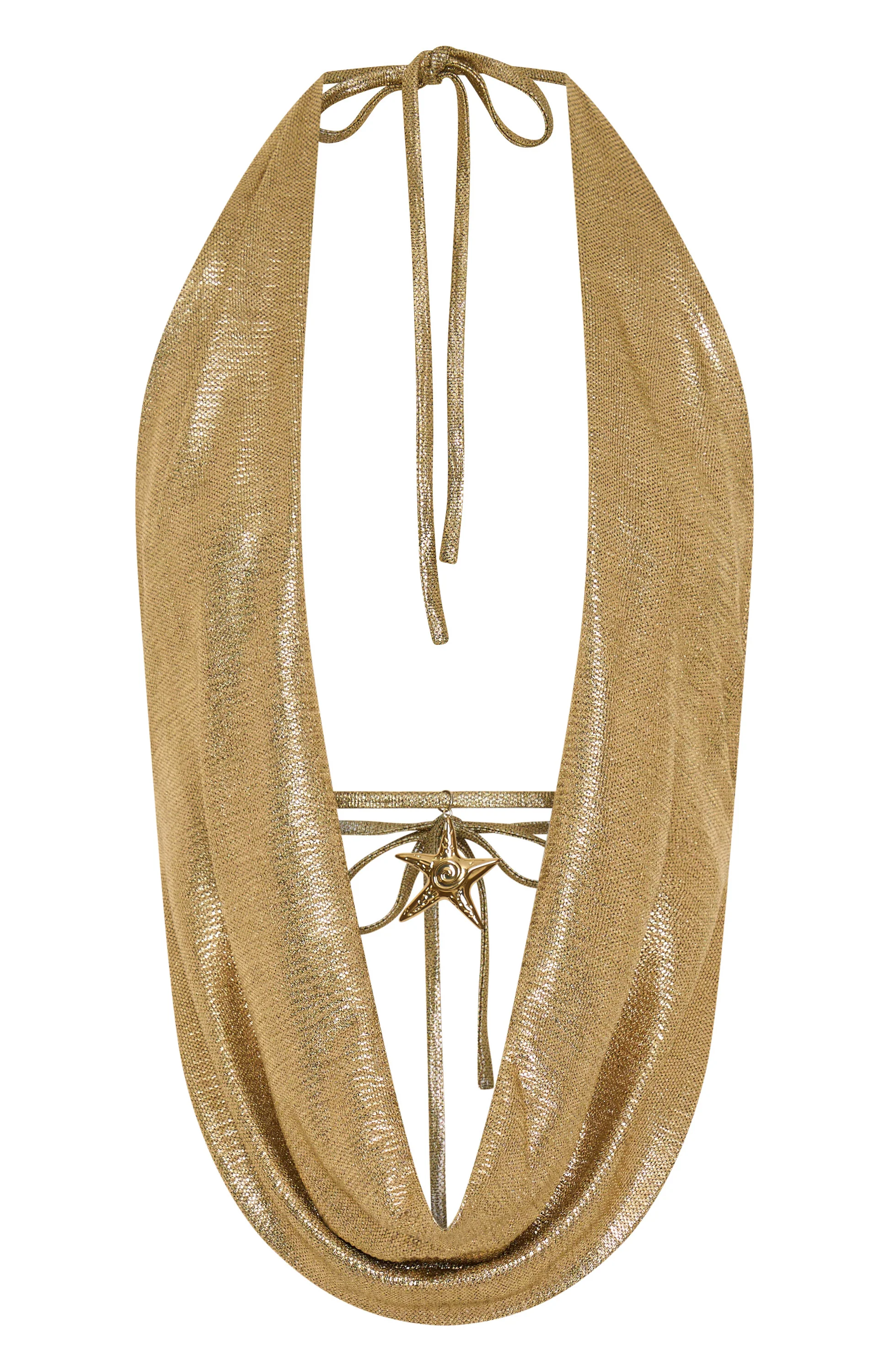 Got You Covered Cowl Neck Top Gold - Image 5