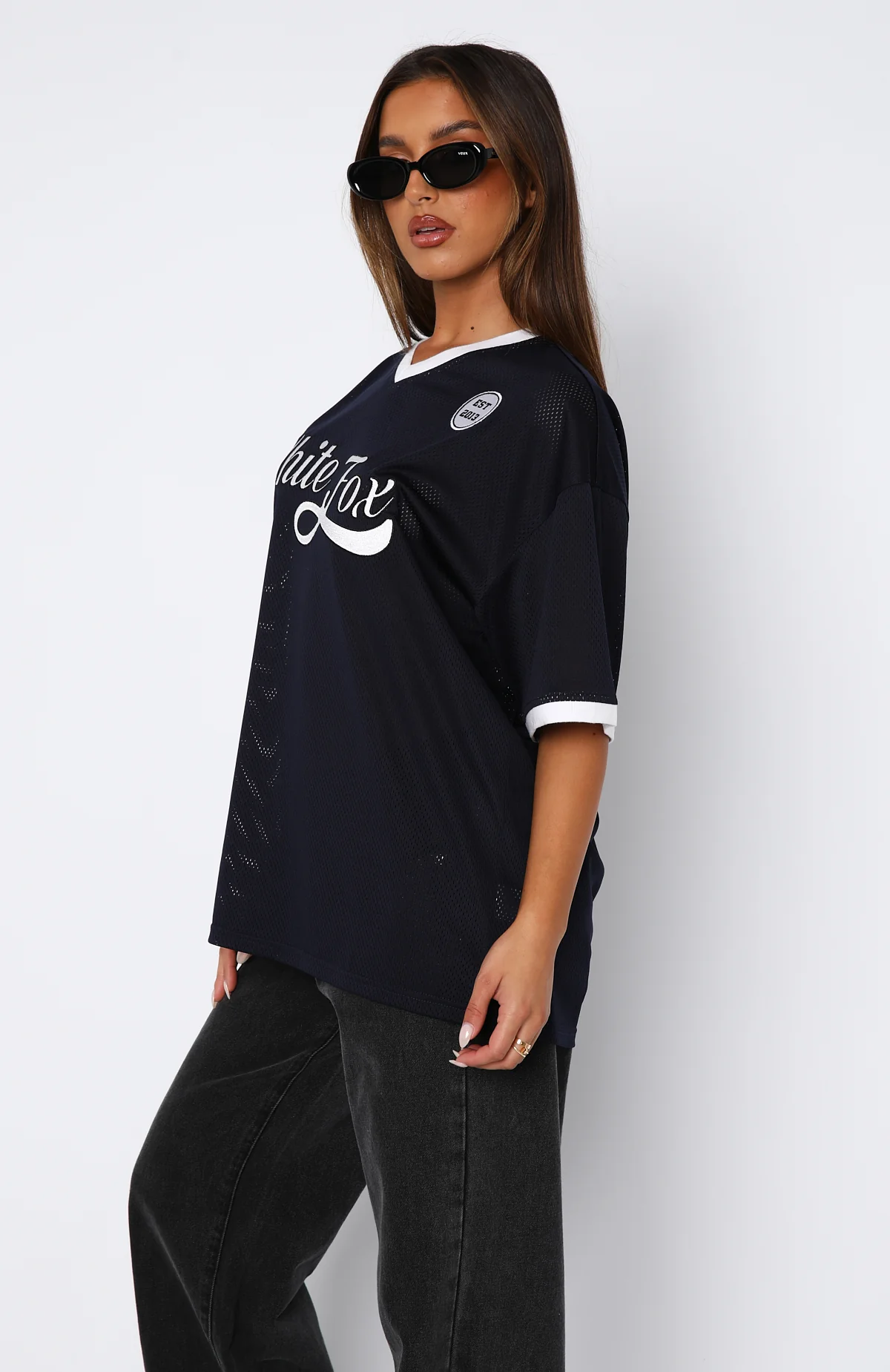 Hit A Home Run Oversized Jersey Navy - Image 3