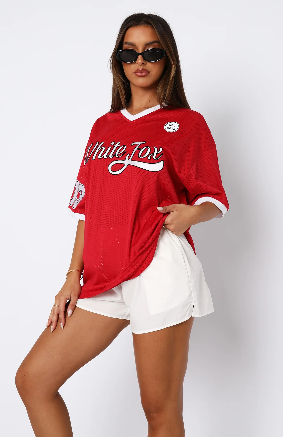 Hit A Home Run Oversized Jersey Red - Image 3