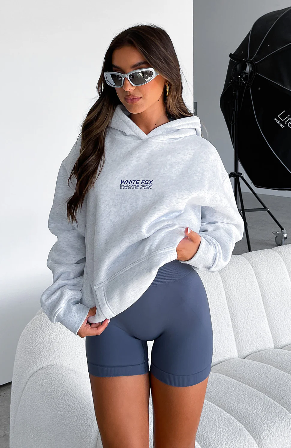 In Transit Oversized Hoodie Grey Marle - Image 5