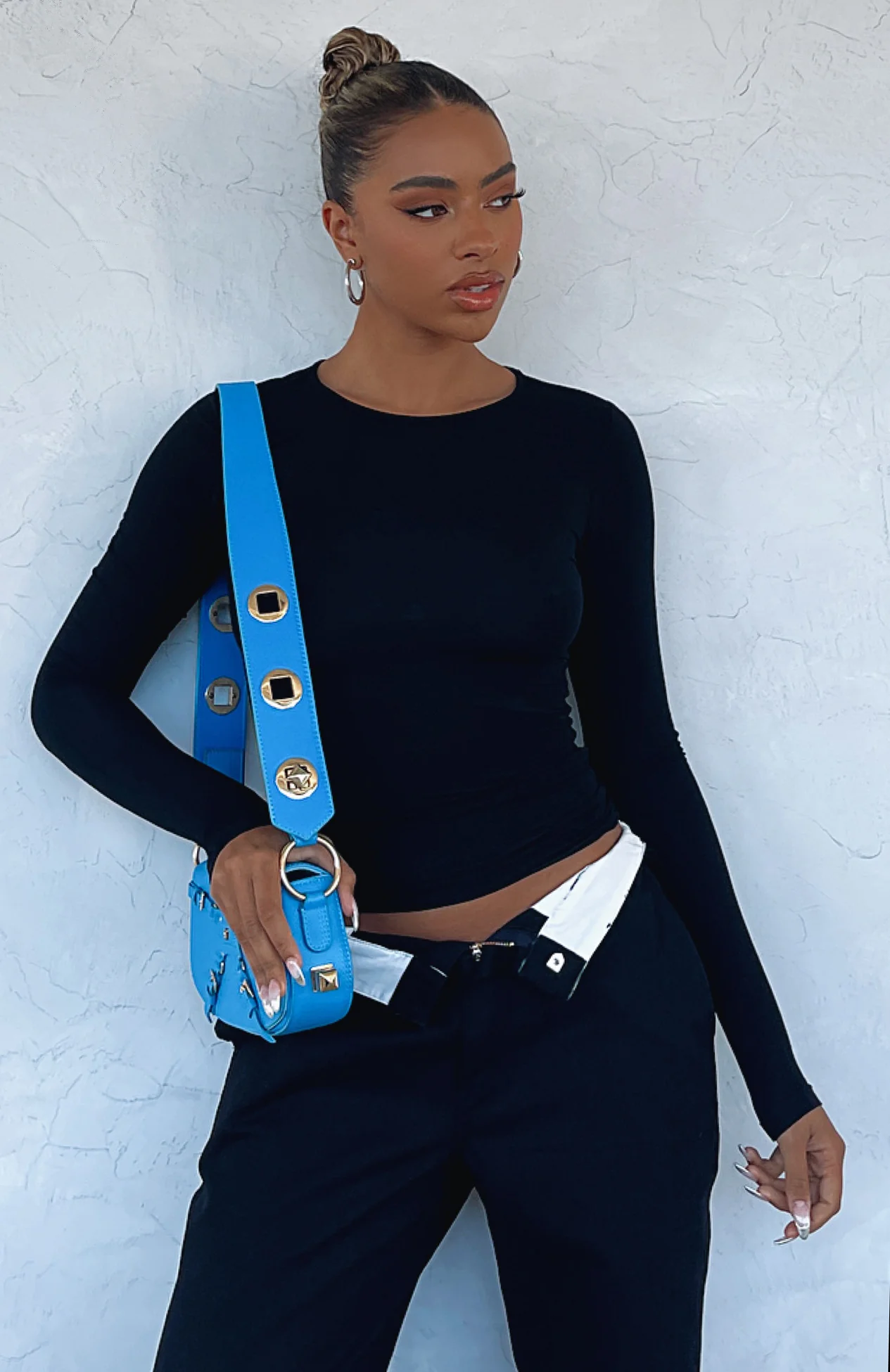 Only For Tonight Long Sleeve Top Black - Image 5