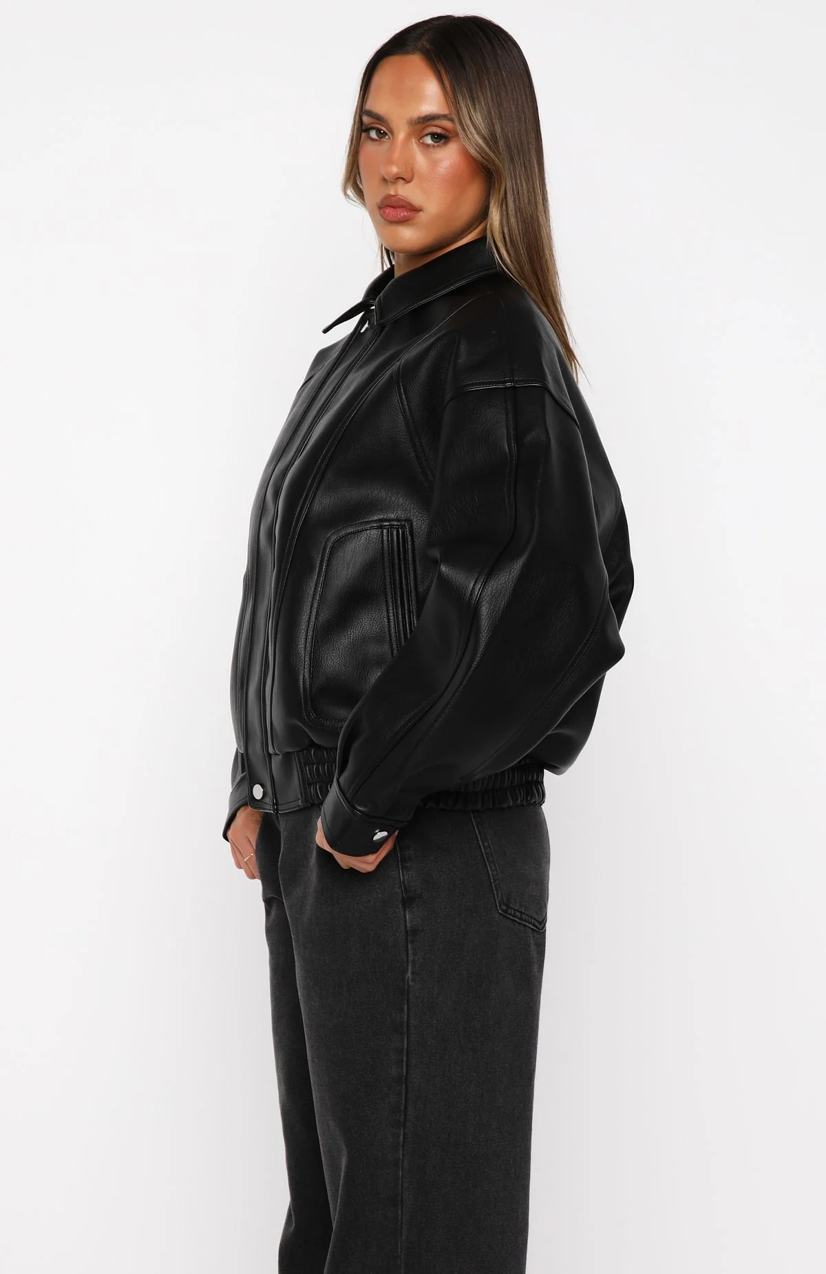 Retrograde PU Jacket Black - Image 3