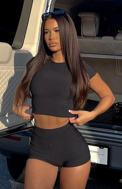 Take Me There Ribbed Baby Tee Black - Image 8