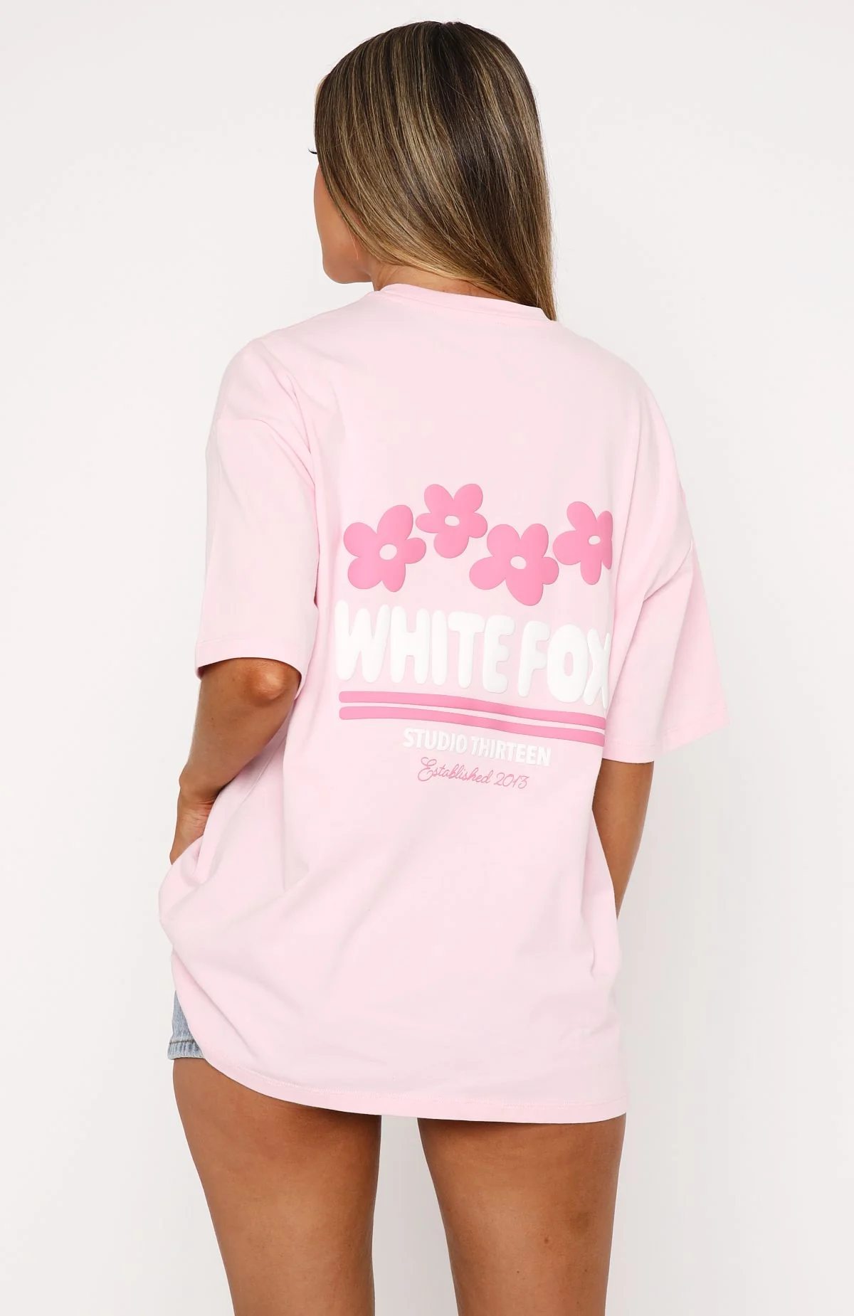 Tropic Time Oversized Tee Pink - Image 4