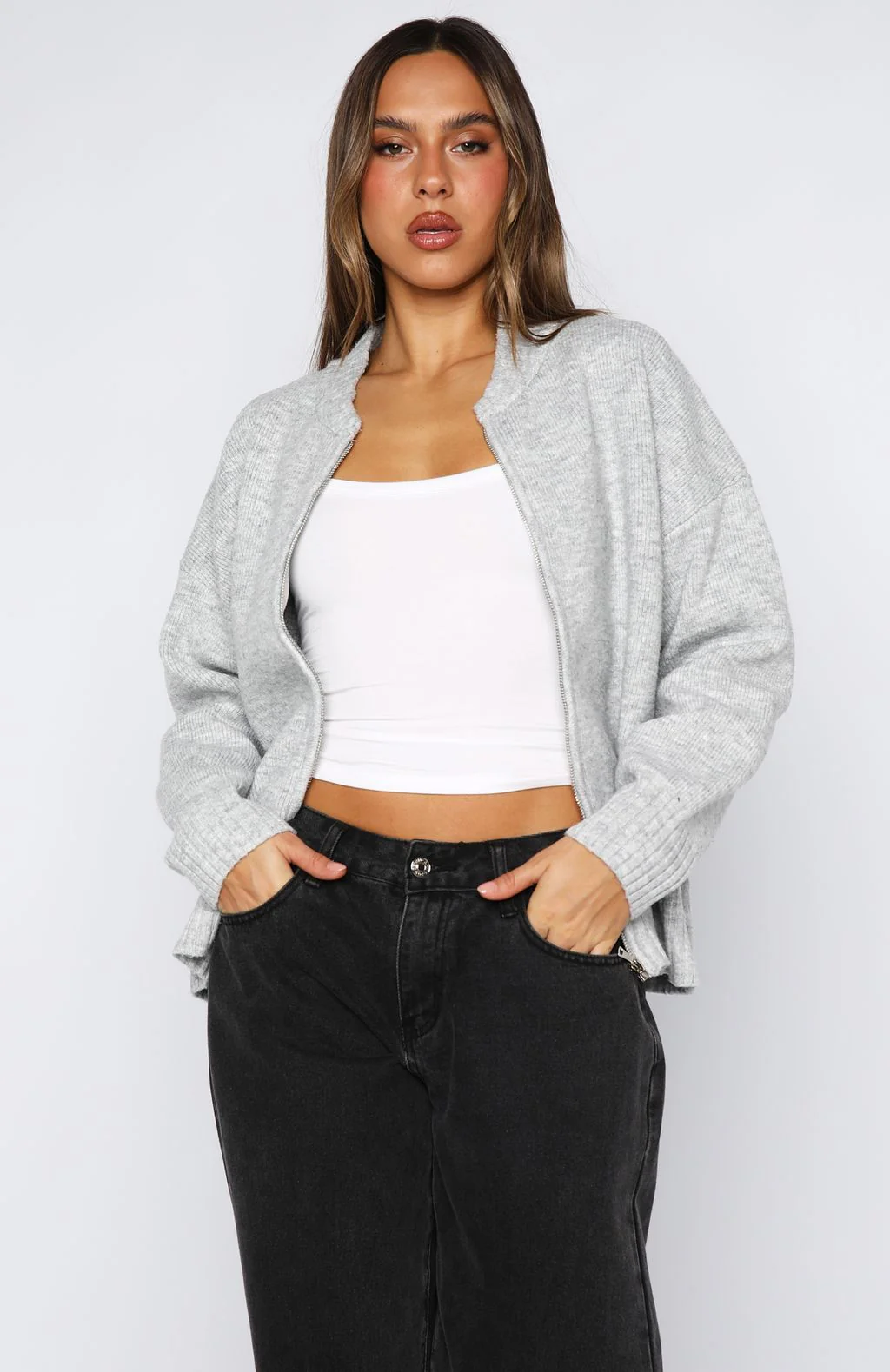 Unbreakable Bond Knit Jacket Grey Marle - Image 5