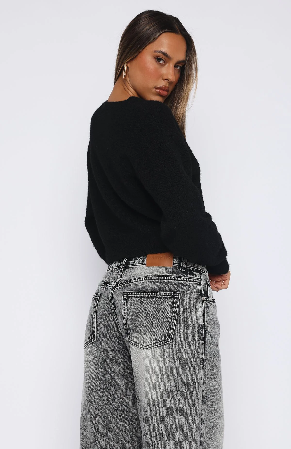 Warm Whispers Knit Cardigan Black - Image 4