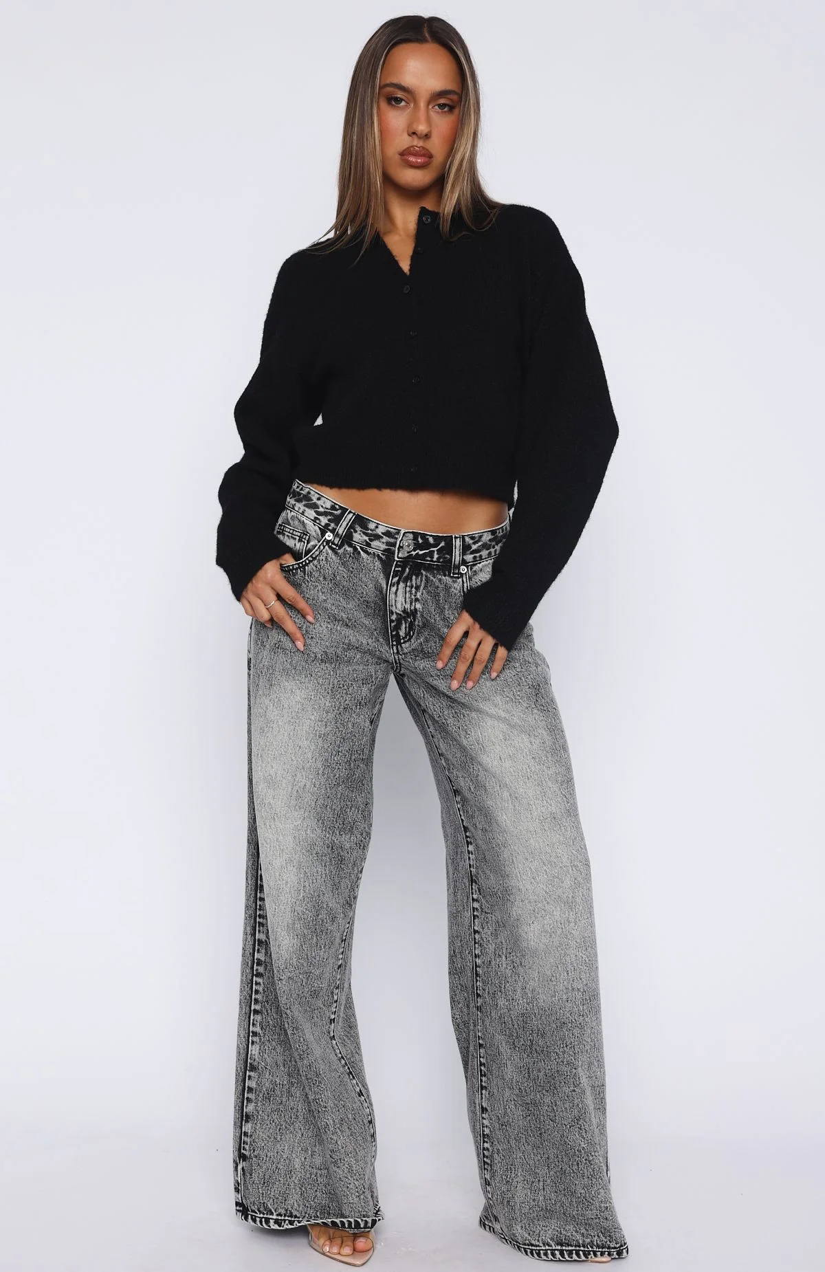 Warm Whispers Knit Cardigan Black - Image 5