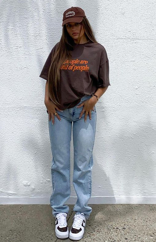 Who's That Girl Straight Leg Denim Jeans Washed Blue - Image 14