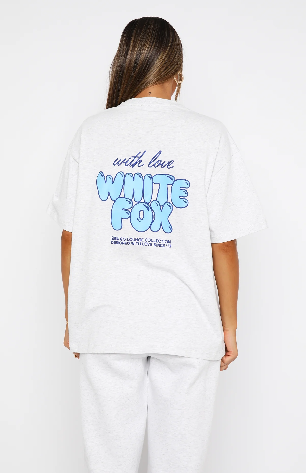 With Love Always Oversized Tee Grey Marle - Image 4