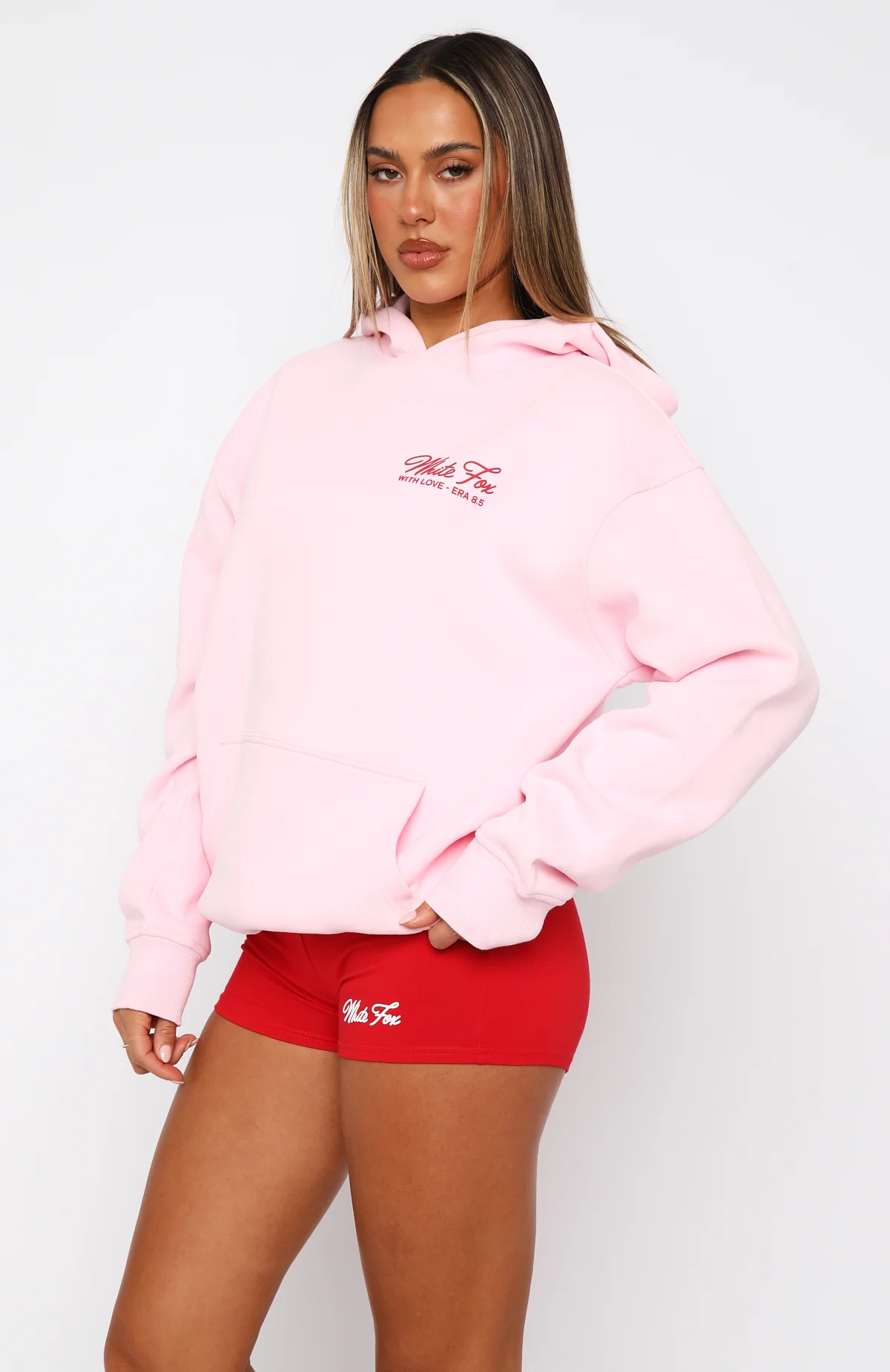 With Love & Kisses Oversized Hoodie Baby Pink - Image 5